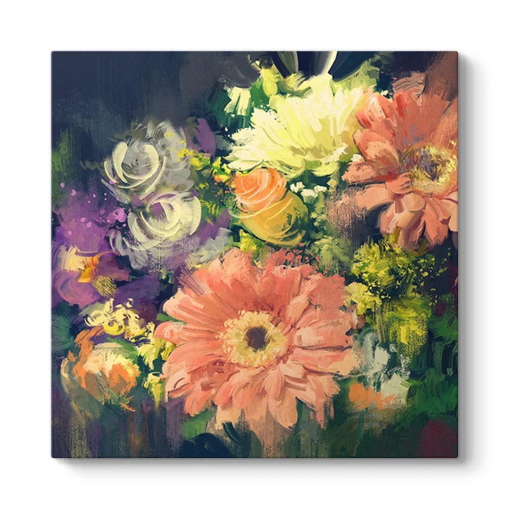 Rengarenk Gerbera Çiçekleri Tablosu - Model 3